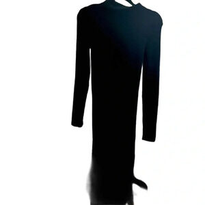LPS Turtle Neck wool  Dress in Black w/ 2 side slits

8145